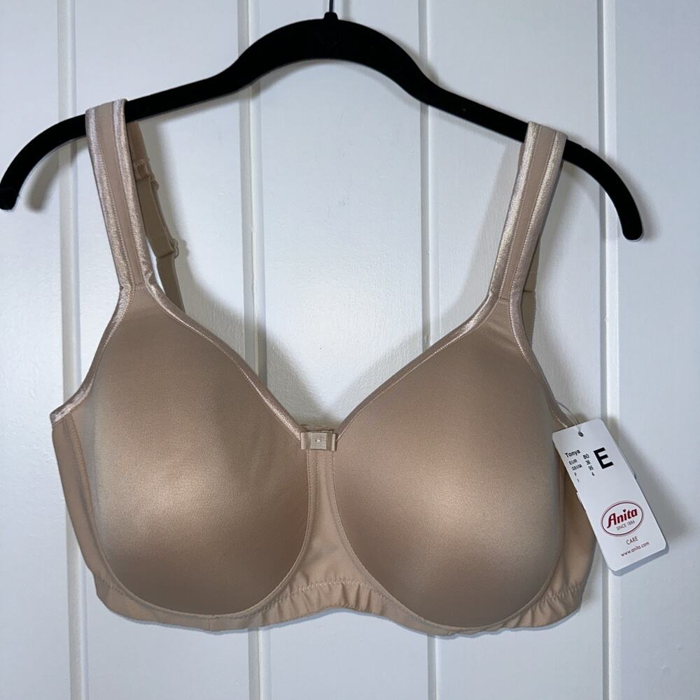 Anita Care Mastectomy‎ Bra 36E Contour Foam Wire Free Pockets Beige NWT!